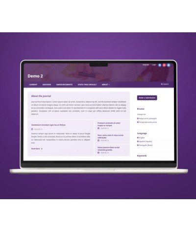 Personalize seu OJS a Folha de Estilo CSS MD Purple
